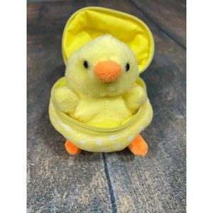 Plushland 6” Zip Up Easter Egg and Chick! Yellow! Plush Stuffed Animal!